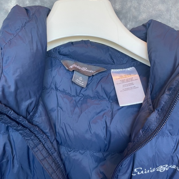 Eddie Bauer Down/Feather Lightweight Packable Hooded Puffer Jacket, Small - Picture 2 of 5